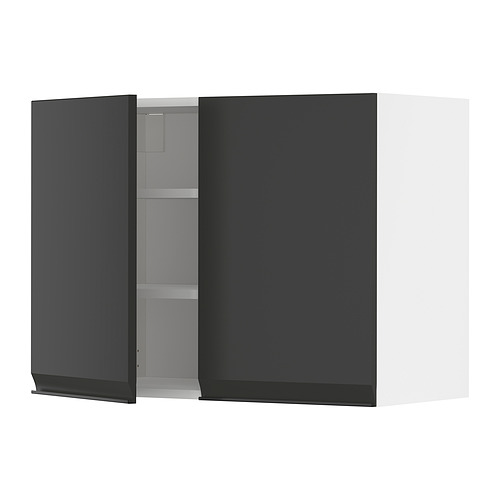 METOD wall cabinet with shelves/2 doors