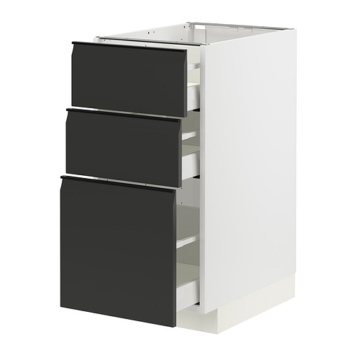 METOD/MAXIMERA base cabinet with 3 drawers