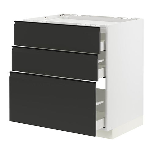 METOD/MAXIMERA base cab f hob/3 fronts/3 drawers