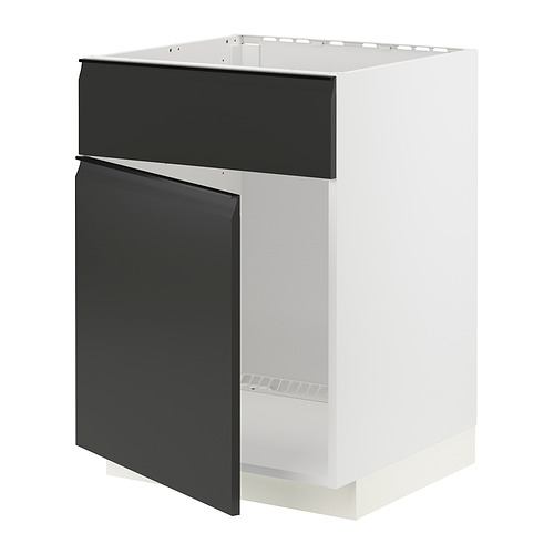 METOD base cabinet f sink w door/front