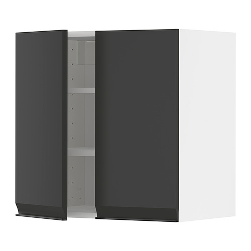 METOD wall cabinet with shelves/2 doors