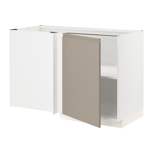 METOD, corner base cabinet with shelf