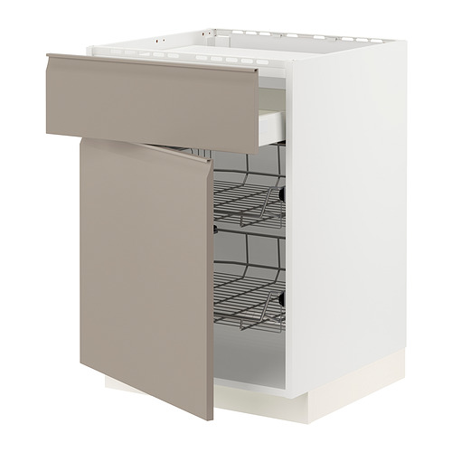 METOD/MAXIMERA base cab f hob/drawer/2 wire bskts