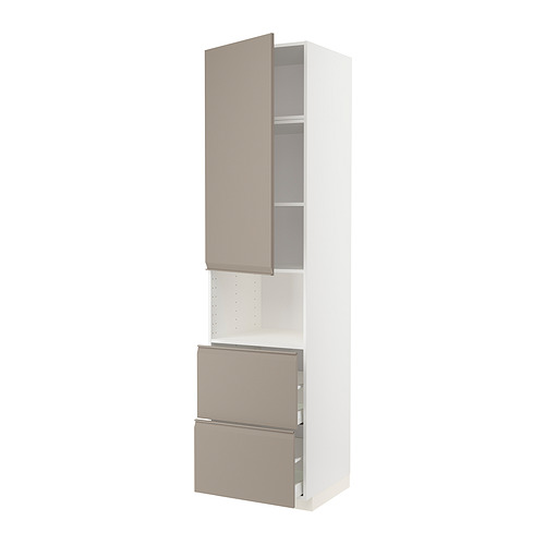 METOD/MAXIMERA hi cab f micro w door/2 drawers