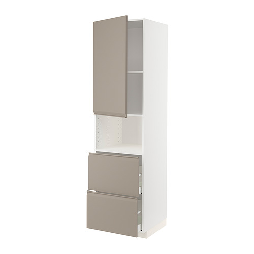 METOD/MAXIMERA hi cab f micro w door/2 drawers
