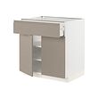 White/upplöv matt dark beige (+3.000,-)