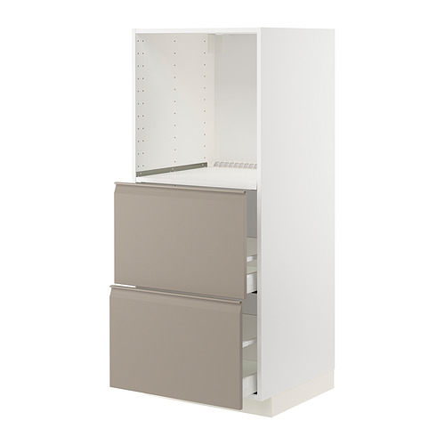METOD/MAXIMERA high cabinet w 2 drawers for oven