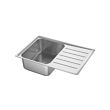 VATTUDALEN inset sink, 1 bowl with drainboard 