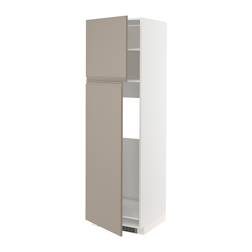 METOD high cabinet for fridge w 2 doors