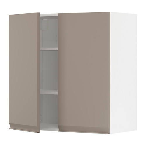 METOD wall cabinet with shelves/2 doors
