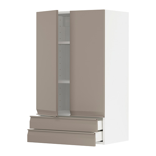 METOD/MAXIMERA wall cabinet w 2 doors/2 drawers