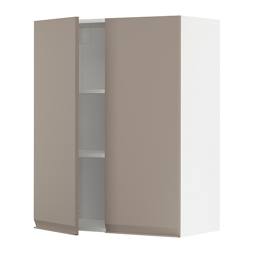 METOD wall cabinet with shelves/2 doors