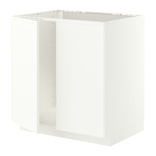 METOD base cabinet for sink + 2 doors