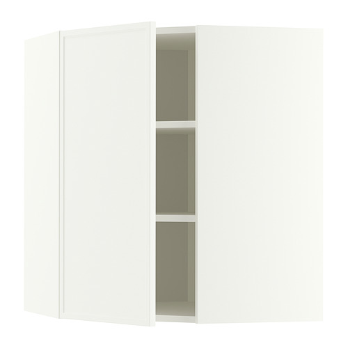 METOD corner wall cabinet with shelves