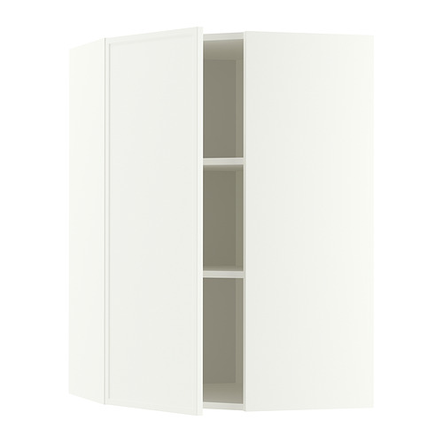 METOD corner wall cabinet with shelves
