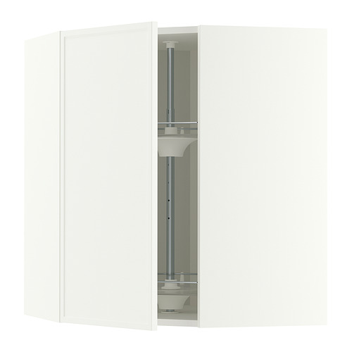 METOD corner wall cabinet with carousel