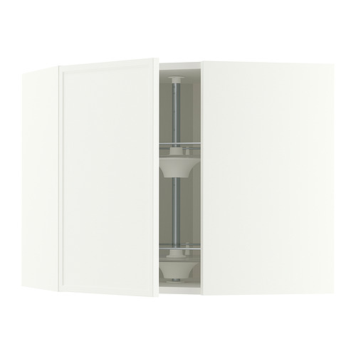 METOD corner wall cabinet with carousel