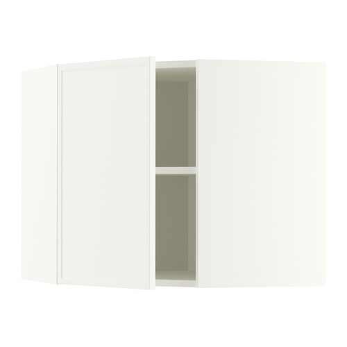METOD corner wall cabinet with shelves