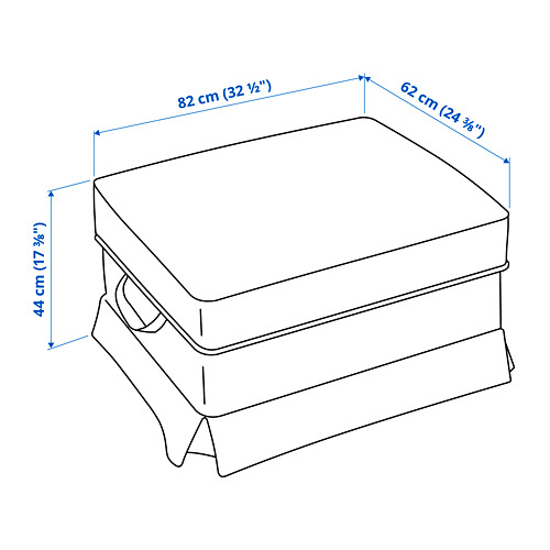 EKTORP footstool with storage