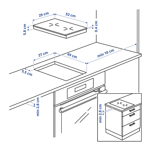 VÄLBILDAD induction hob