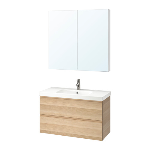 GODMORGON/ODENSVIK, bathroom furniture, set of 4