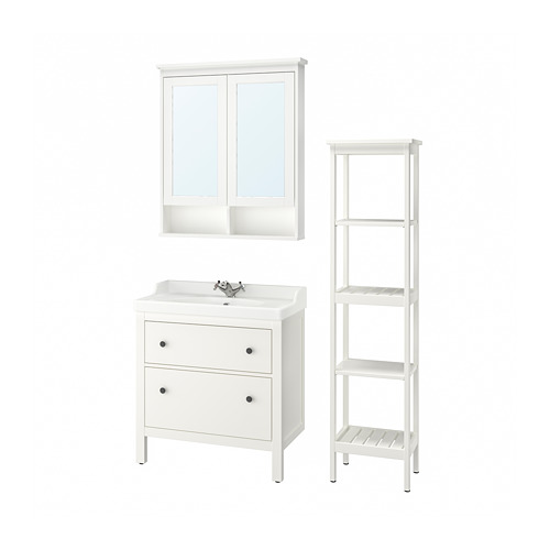 HEMNES/RÄTTVIKEN, bathroom furniture, set of 5