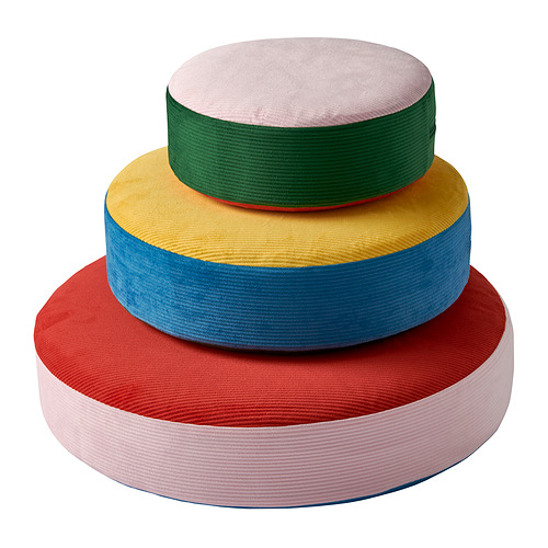 GREJSIMOJS, gólfpúði, 3 í setti