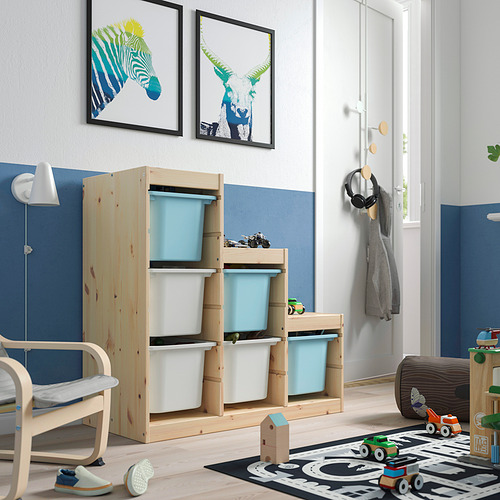 TROFAST, hirsla með kössum