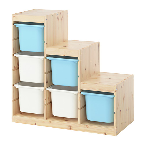 TROFAST hirsla með kössum