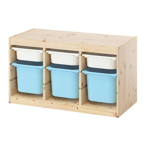 TROFAST storage combination with boxes