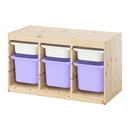 TROFAST hirsla með kössum