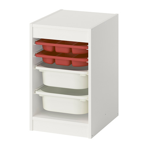 TROFAST, storage combination w boxes/trays