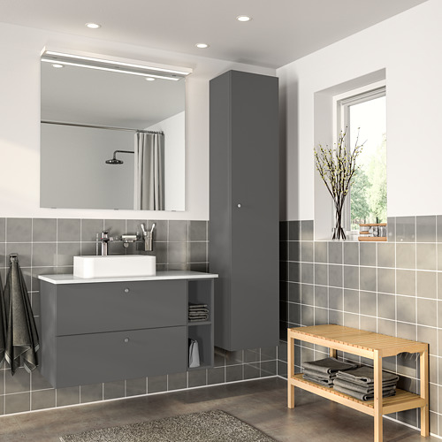 GODMORGON/TOLKEN/HÖRVIK, bathroom furniture, set of 7