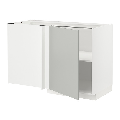 METOD corner base cabinet with shelf