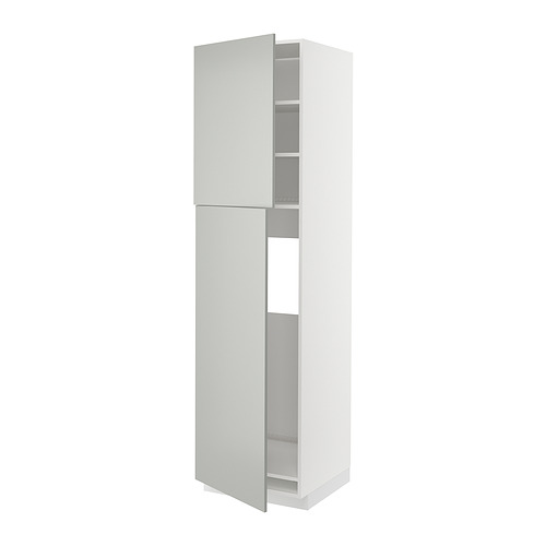 METOD high cabinet for fridge w 2 doors