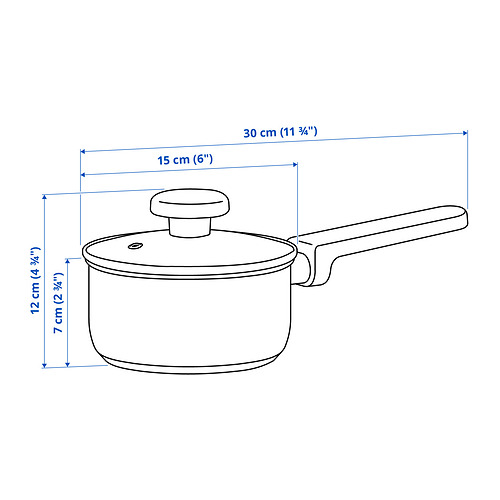 MIDDAGSMAT saucepan with lid