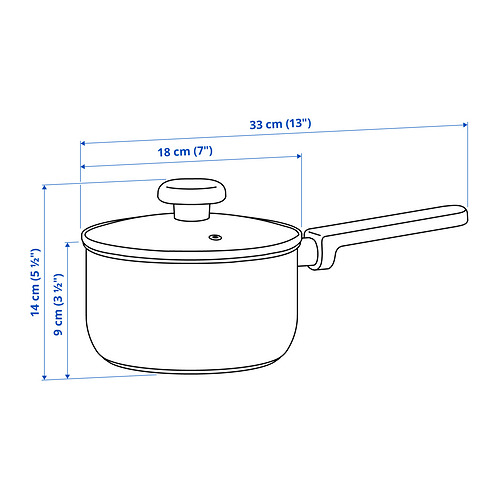 MIDDAGSMAT saucepan with lid