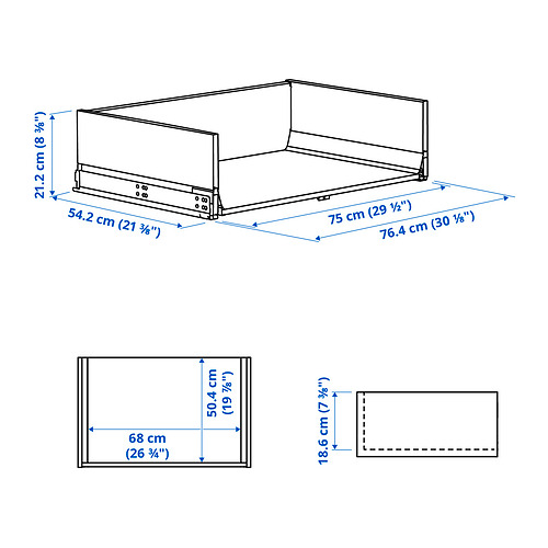 KNIVSHULT drawer, high