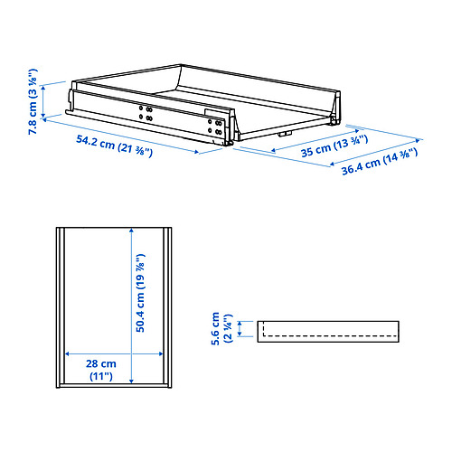 KNIVSHULT drawer, low