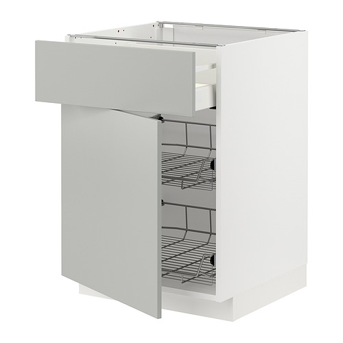 METOD/MAXIMERA base cab w wire basket/drawer/door