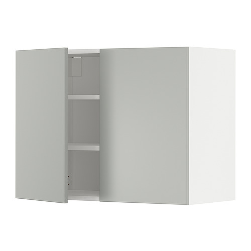 METOD wall cabinet with shelves/2 doors