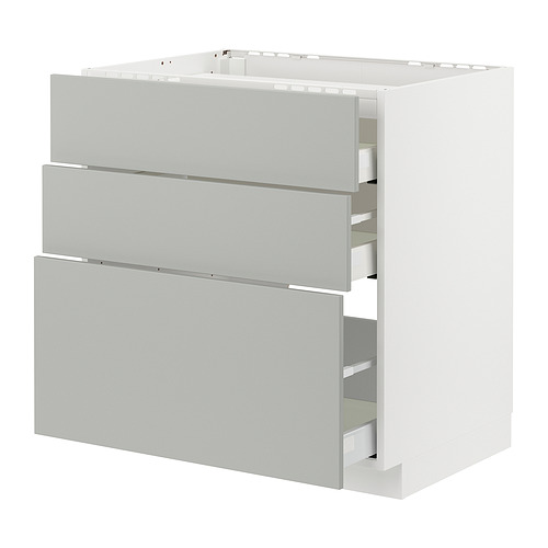 METOD/MAXIMERA base cab f hob/3 fronts/3 drawers