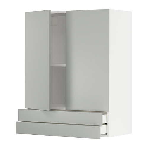 METOD/MAXIMERA wall cabinet w 2 doors/2 drawers