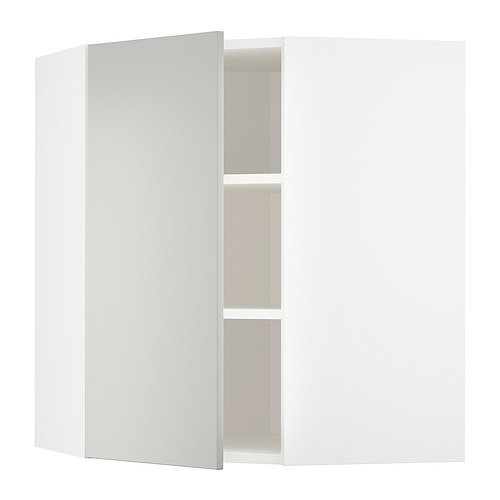 METOD corner wall cabinet with shelves