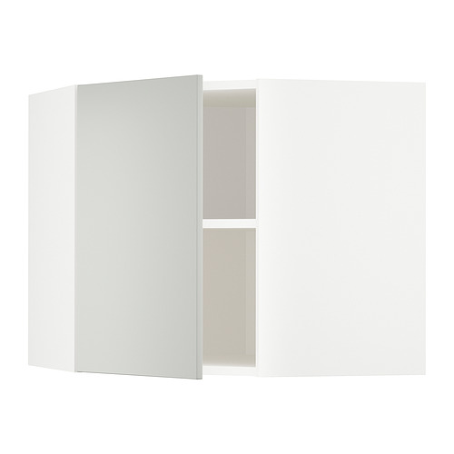 METOD corner wall cabinet with shelves