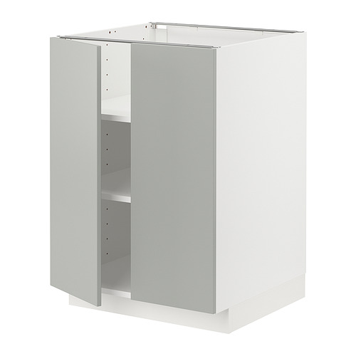 METOD base cabinet with shelves/2 doors