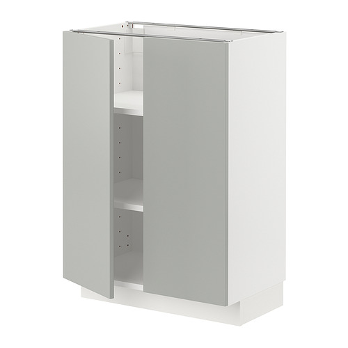 METOD base cabinet with shelves/2 doors