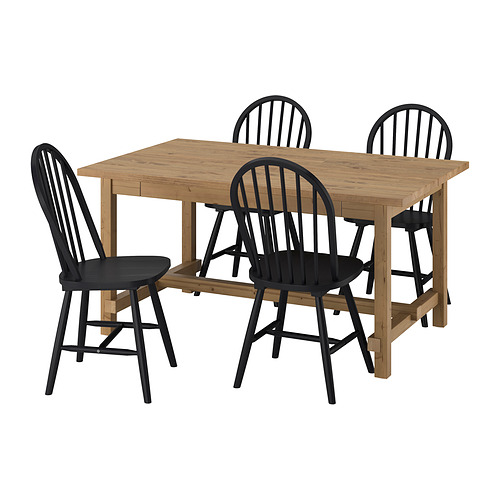 NORDVIKEN/SKOGSTA, table and 4 chairs
