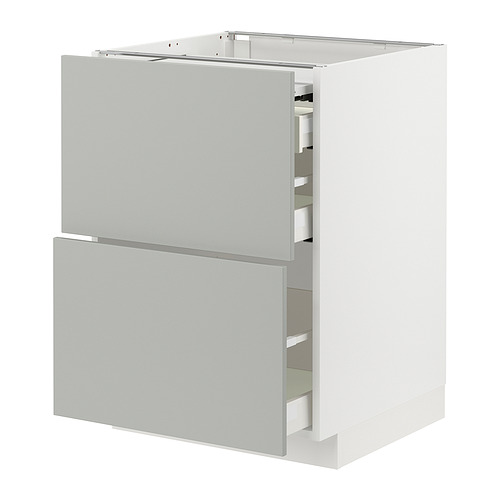 METOD/MAXIMERA bc w pull-out work surface/3drw