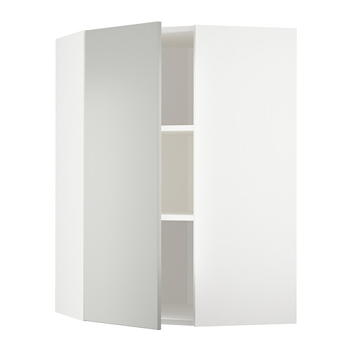 METOD corner wall cabinet with shelves